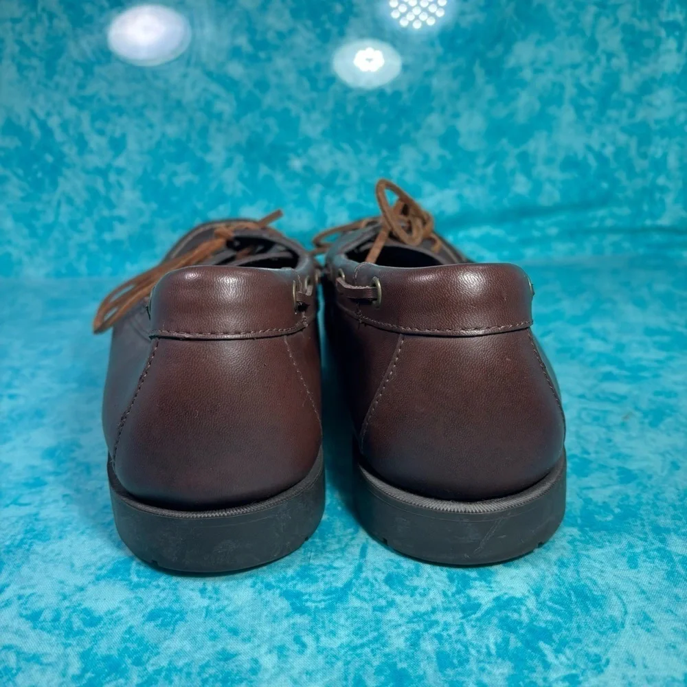 Polo Sport Ralph Lauren Men’s Brown Low Top Casual Leather Boat Shoes Size 11